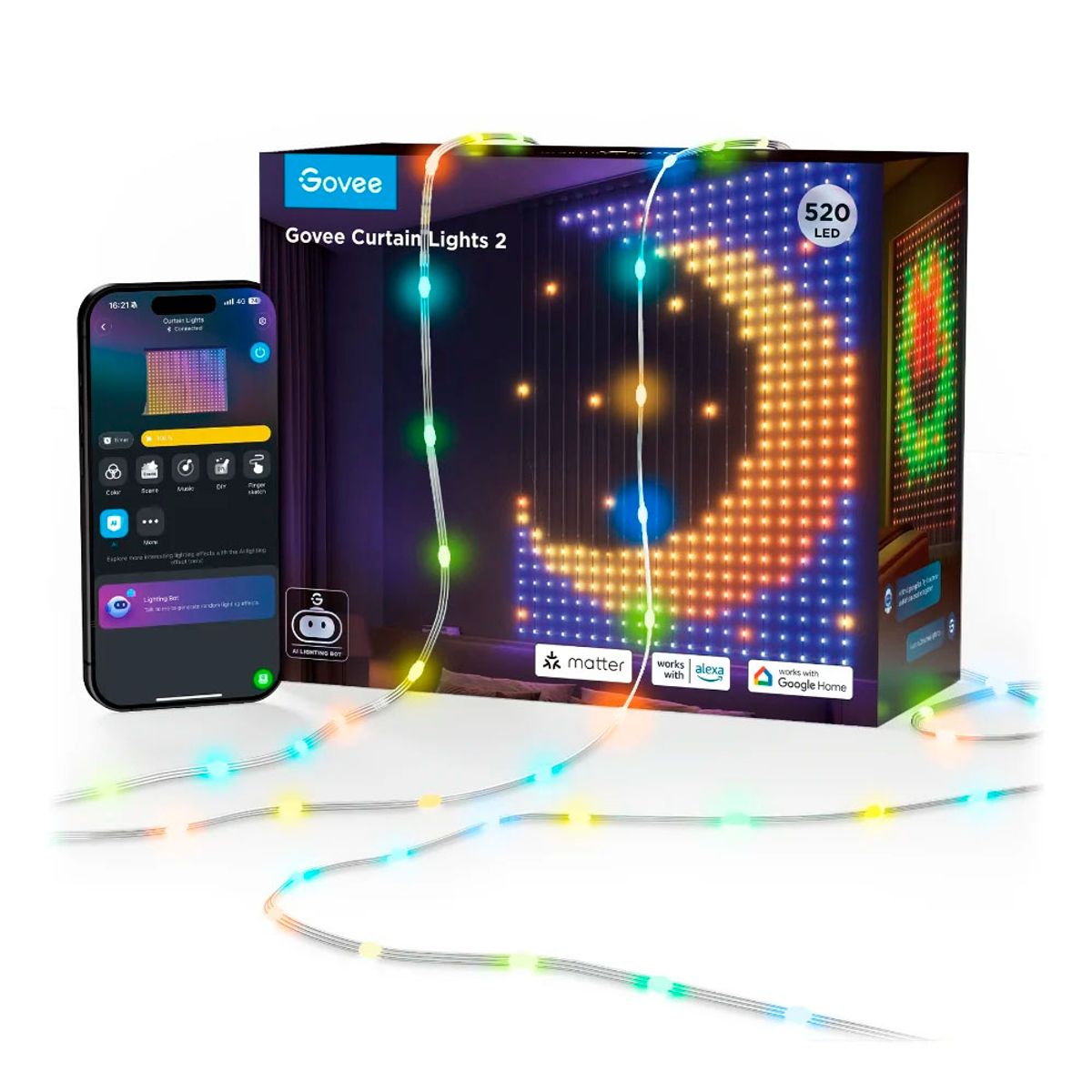 GOVEE - Cortina de Luces 2 WiFi y Matter Govee