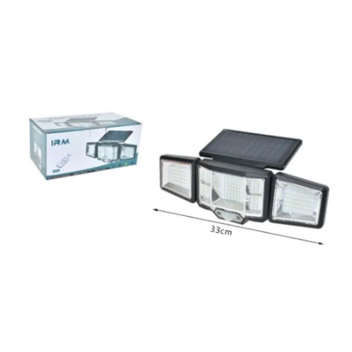 GENERICO - Lampara Panel Solar Sensor Movimiento Control Remoto Jardín