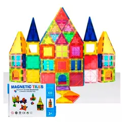 ESHOPANGIE - Juego De Bloques De Construcción Magnéticos 3d 60 Piezas