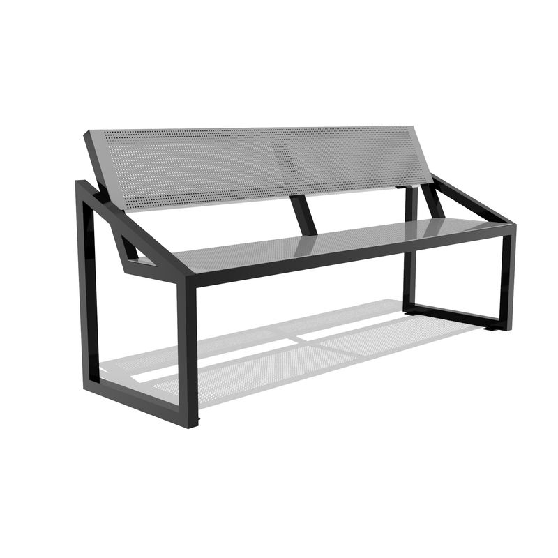 GENERICO - ESCAÑO METALICO MALLA MICROPERFORADA