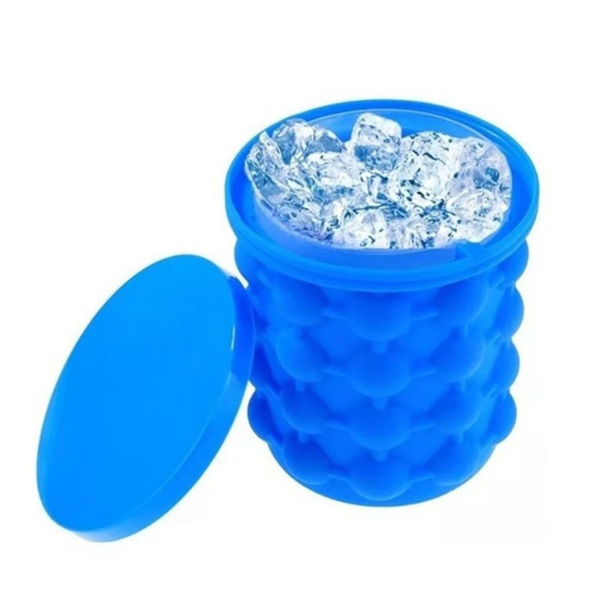 GENERICO - Molde Silicona Cubitos Hielo Azul Portátil Reutilizable