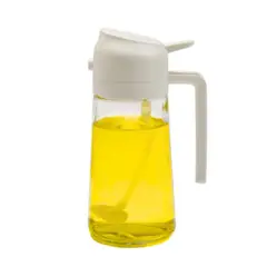 GENERICO - Dispensador Aceite Tapa Blanca Cocina Moderna Plastica 500ml