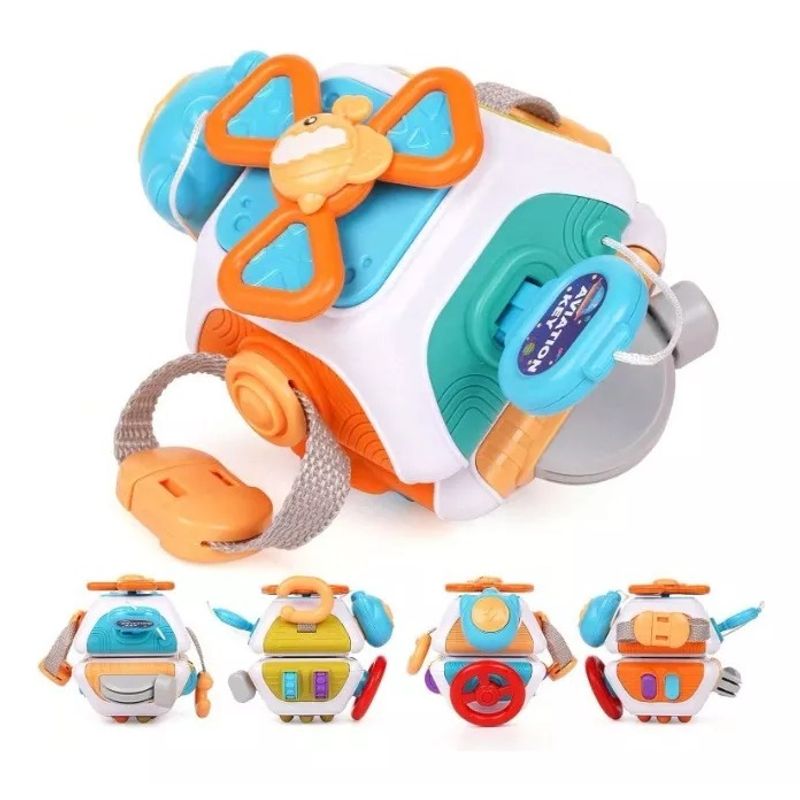 GENERICO - Cubo Sensorial 10 Actividades Antiestrés Para Niños Y Niñas