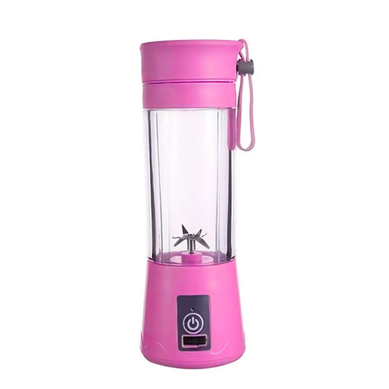 GENERICO - Mini Licuadora Portátil Recargable Rosa USB 380ml Compacta