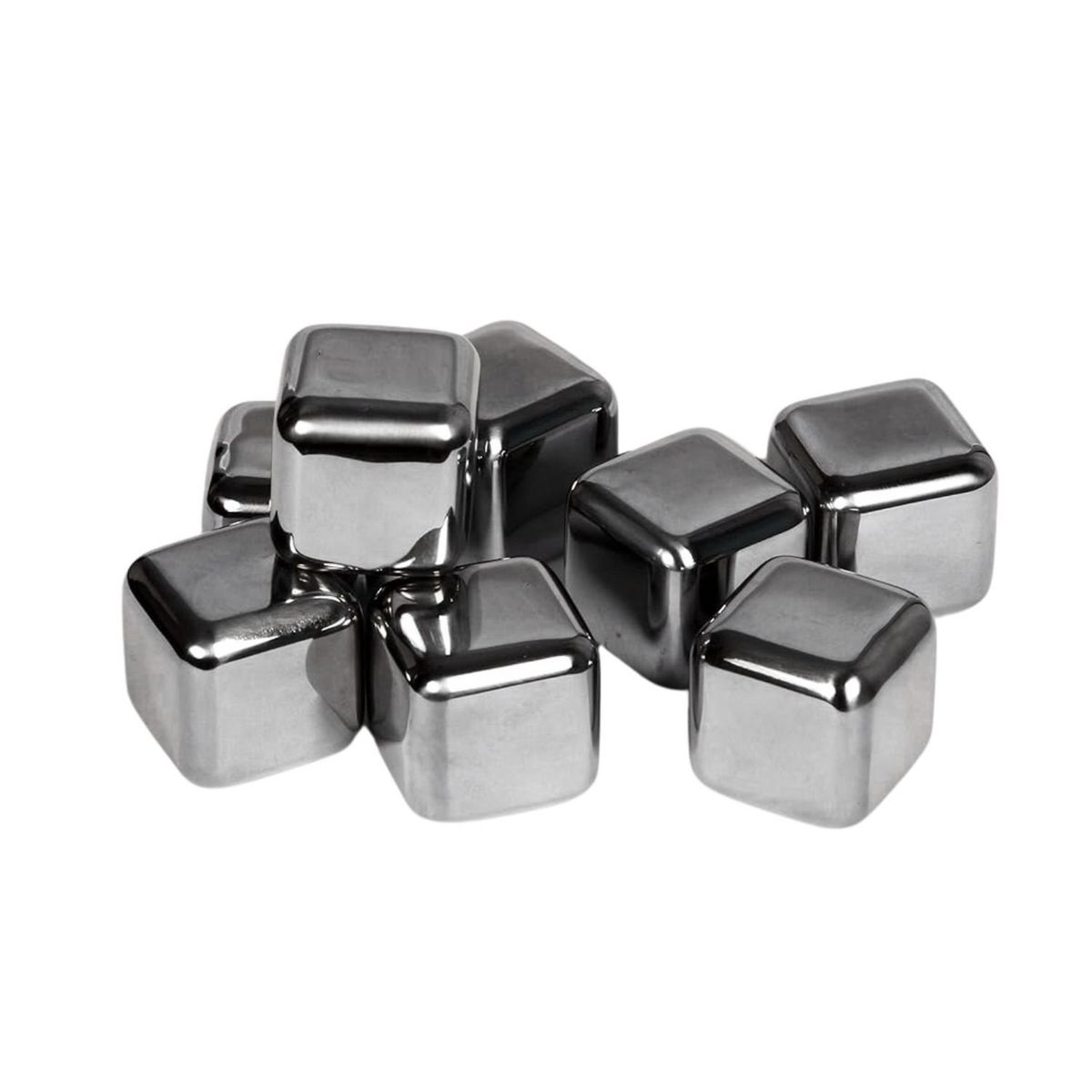 GENERICO - Pack 8 Cubos Enfriadores Bebidas Reutilizables Acero Cocina