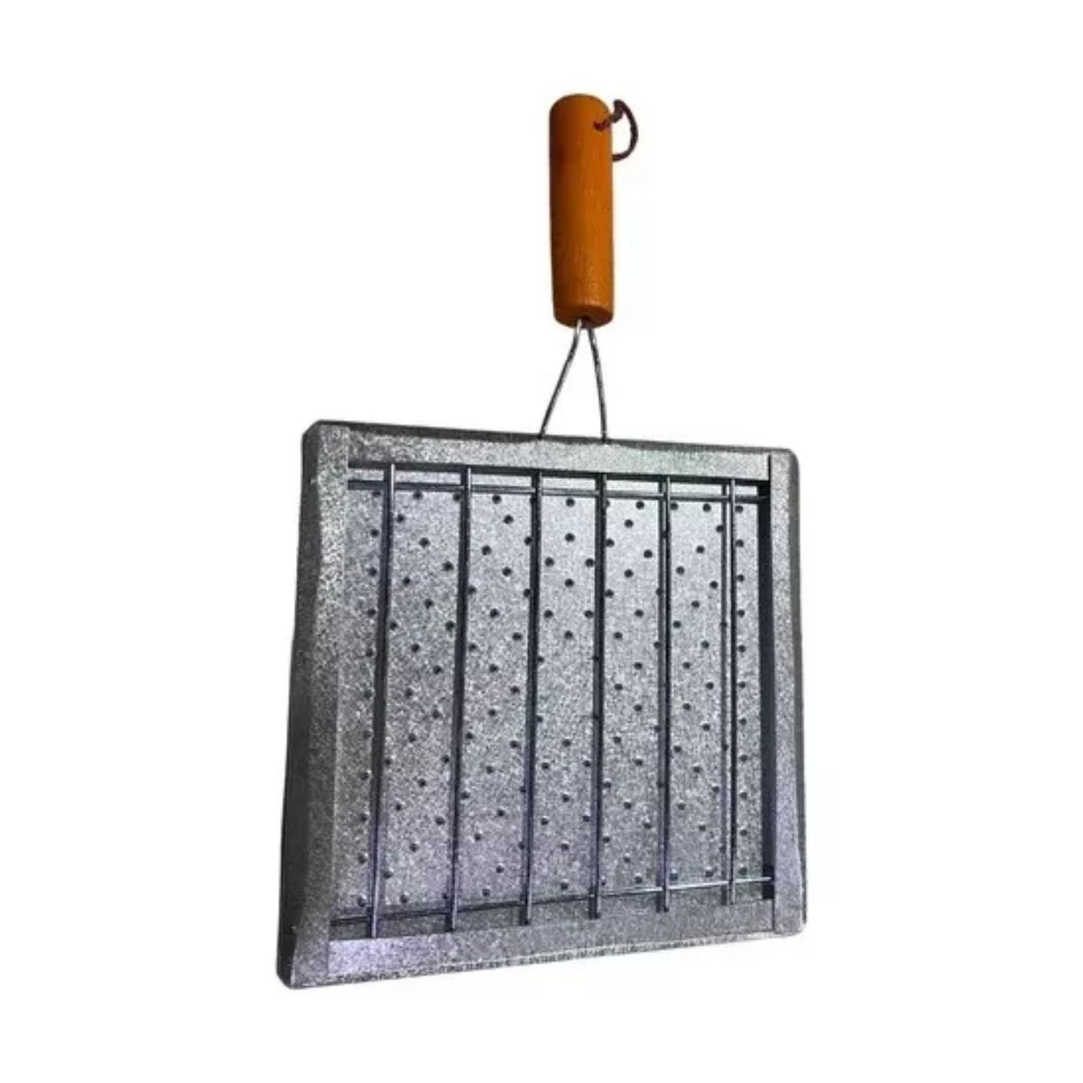 GENERICO - Tostador de Pan Mango Madera Rejillas Metalicas Cocina