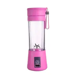 GENERICO - Mini Licuadora Portátil Recargable Rosa USB 380ml Compacta