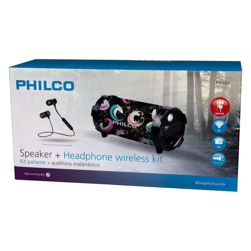 PHILCO - BAZOOKA C AUDIFONO BT PX56 UNICORNIO PHILCO OPEN BOX