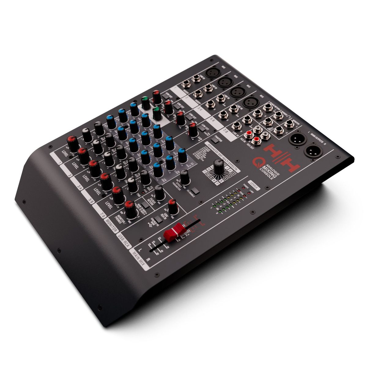 HH AUDIO - Mezclador Analogico 8 Canales Q8FX - HH