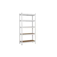AIRHOUSE - Estante Rack Acero 5 Niveles Blanco 90x40x180cm