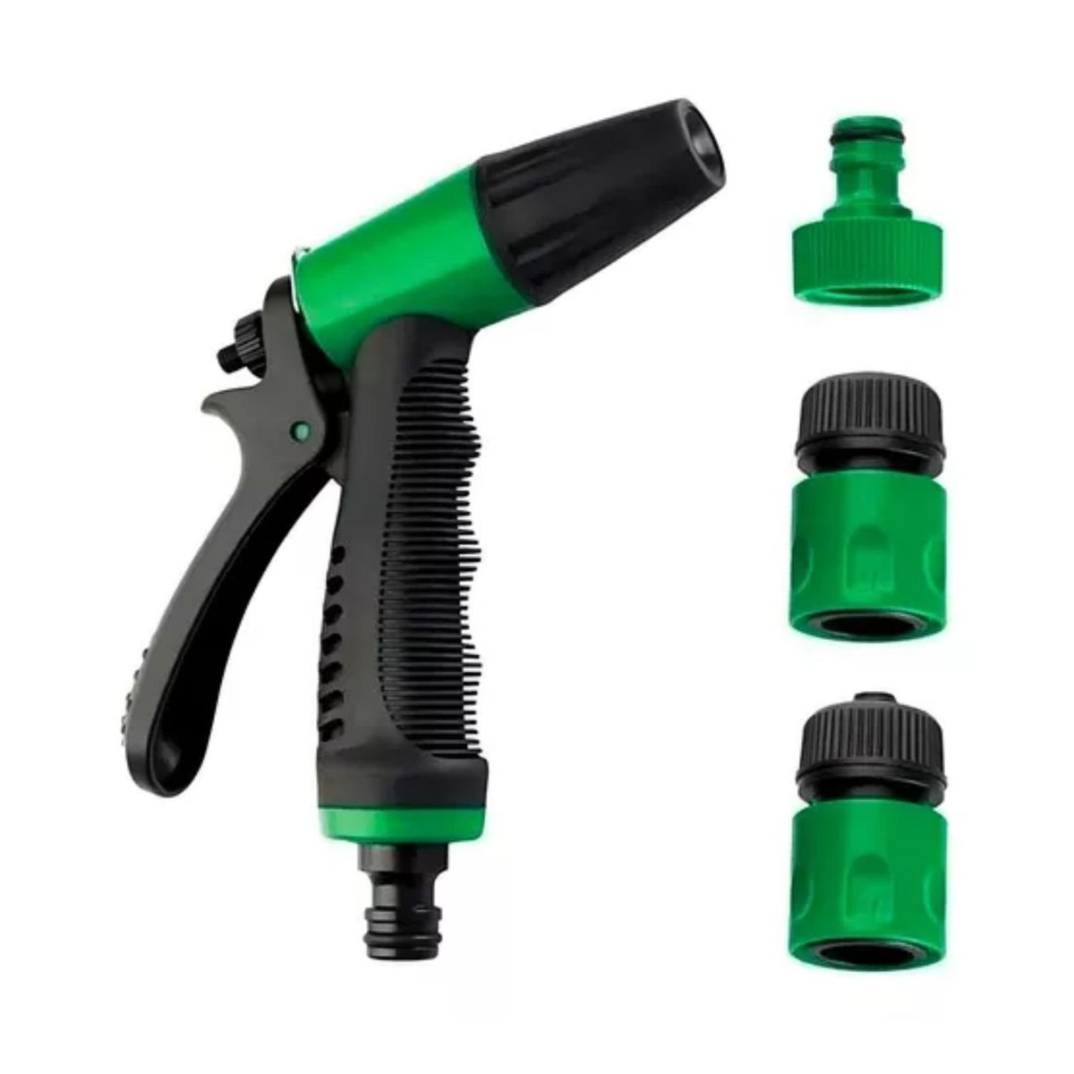 GENERICO - Pack 4 Piezas Pistola Riego Jardín Ajustable Conectores