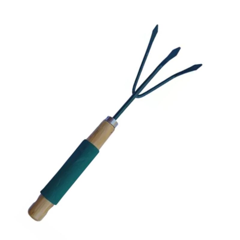 GENERICO - Rastrillo Jardinería Manual Mango Madera Herramienta Durable