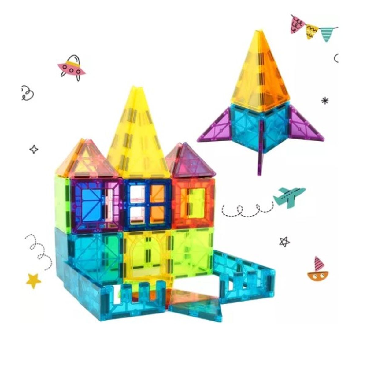 OFERTABKN - Juego De Bloques De Construcción Magnéticos 3d 60 Piezas