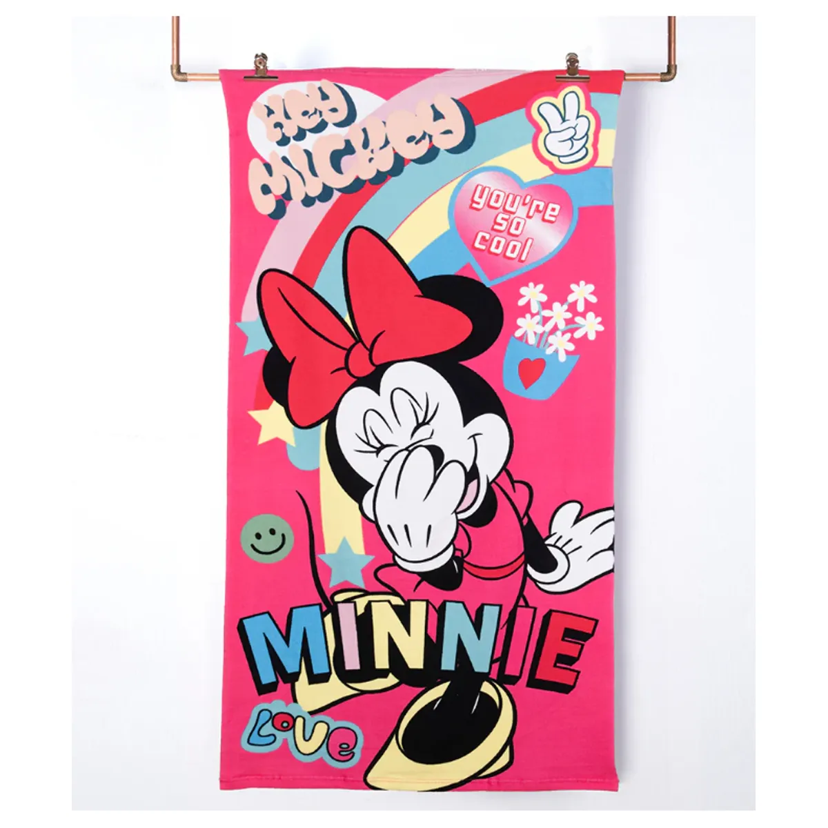 MASHINI - Toalla De Baño O Playa   Infantil 70x140 Con Bolso Mashini MINNI LOVE