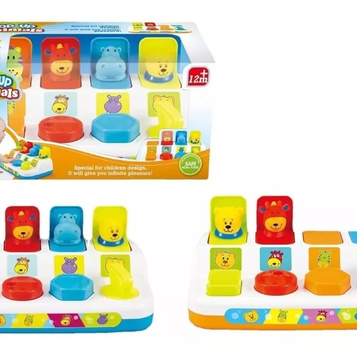 GENERICO - Juguete Pop Up Didáctico Animales Montessori Interactivo