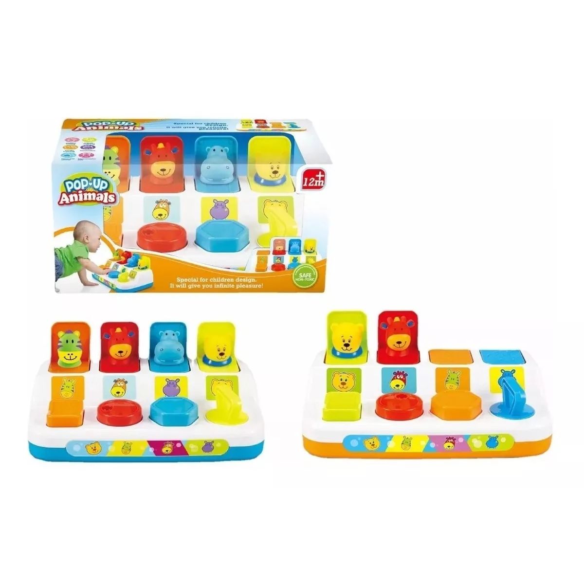 GENERICO - Juguete Pop Up Didáctico Animales Montessori Interactivo