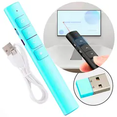 GENERICO - Puntero Láser Presentador Diapositivas Powerpoint Recargable Azul