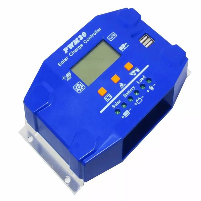 GENERICO - Controlador Carga Solar PWM30 Pantalla LCD Energía Renovable