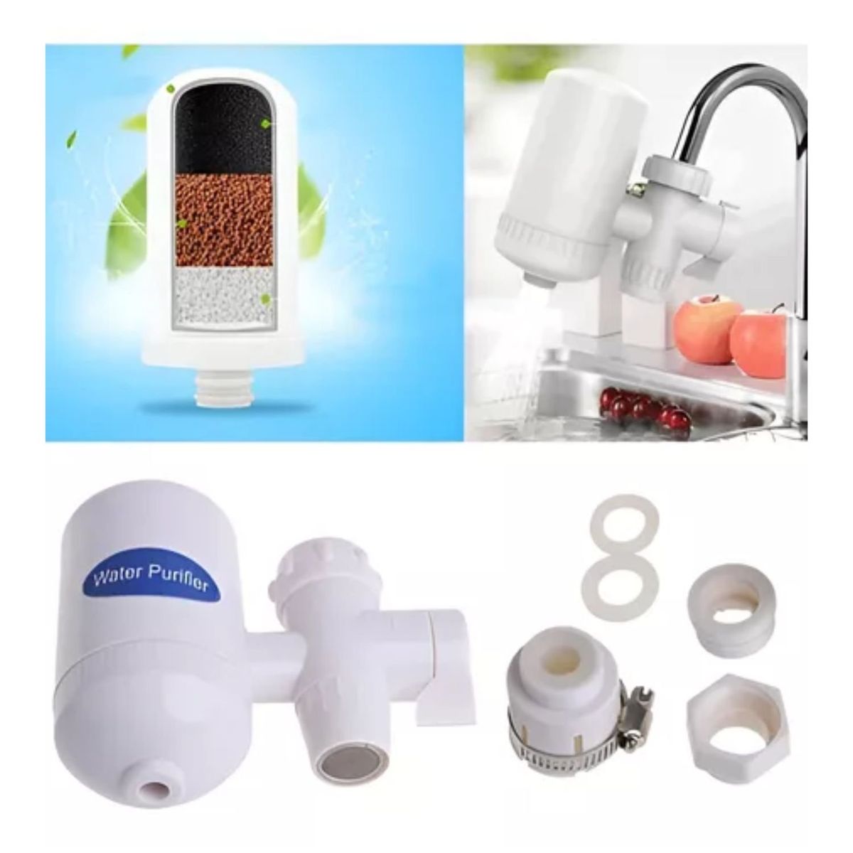 GENERICO - Purificador Agua Grifo Filtro Cocina Hogar Alta Eficiencia