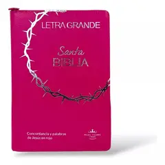 SOCIEDADES BIBLICAS UNIDAS - Biblia Reina Valera 1960 Letra Grande 12 Puntos Rosado Indice y Cierre