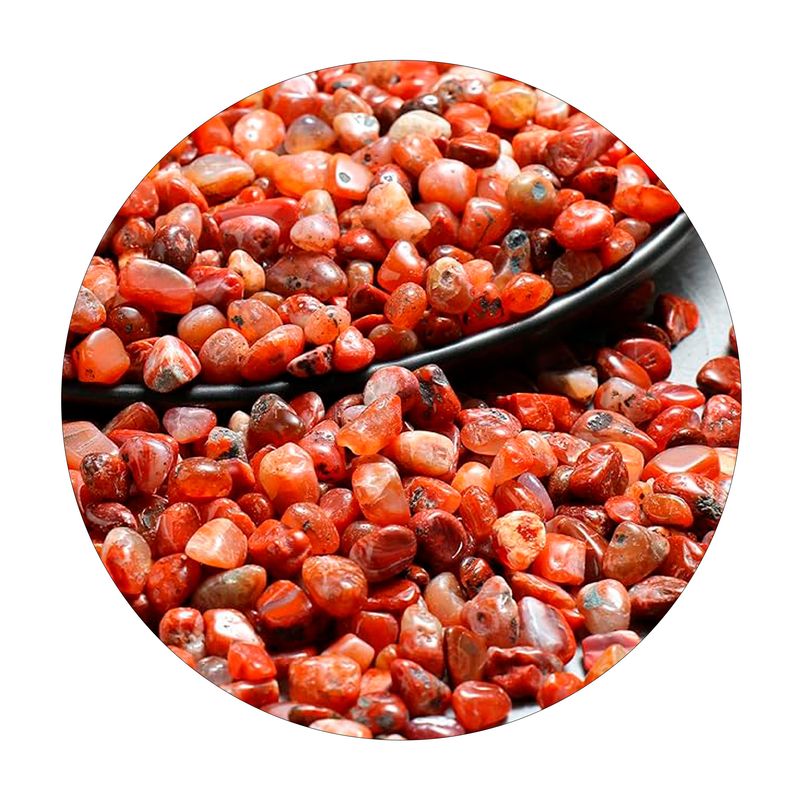 GENERICO - Piedras Naturales Semipreciosas 5 A 7 Mm 100 Grs Agata Roja