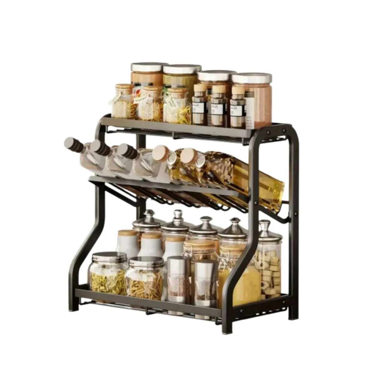 GENERICO - Estante Cocina Metálico Organizador Botellas y Utensilios.