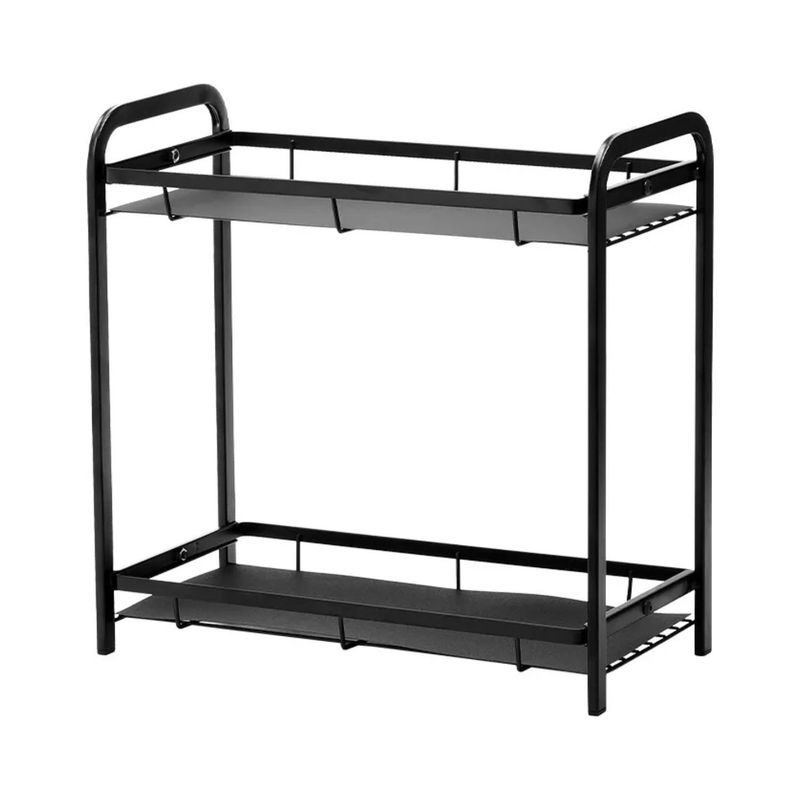 GENERICO - Estante Metálico Cocina Baño Organizador Doble Nivel Negro