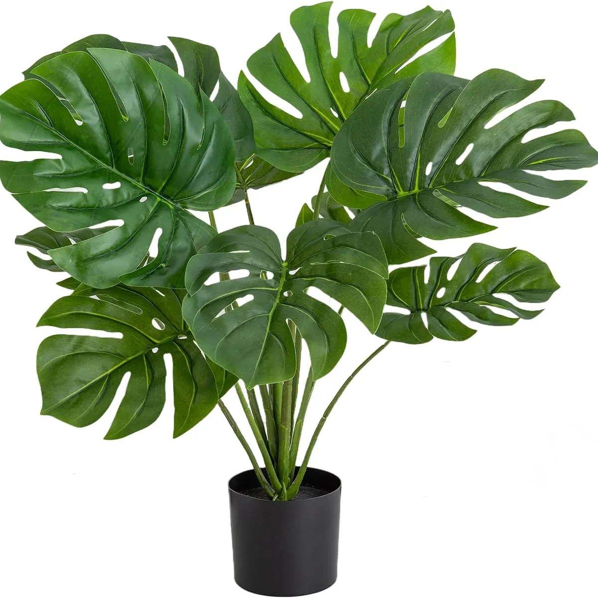 WAKESHOME - Planta Artificial Con Maceta Monstera 60cm Decoracion
