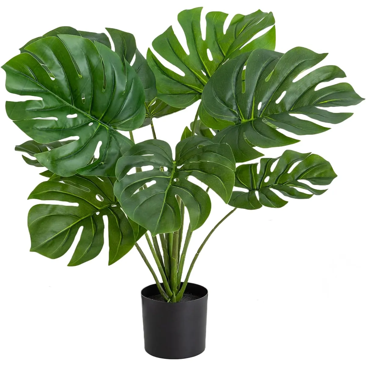 WAKESHOME - Planta Artificial Con Maceta Monstera 60cm Decoracion