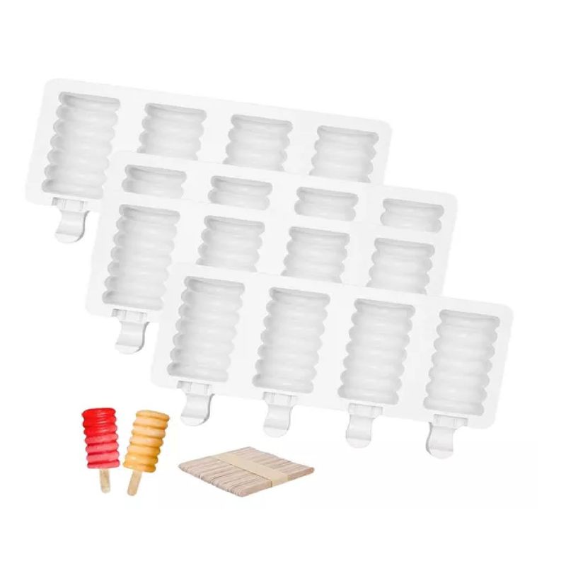 GENERICO - 4 Molde Helado Silicona Molde Helados Moldes Paletas Mini395