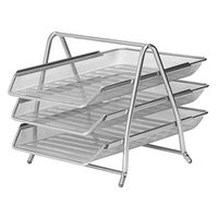 Organizador Escritorio Metálico Bandejas Apilables Oficina.