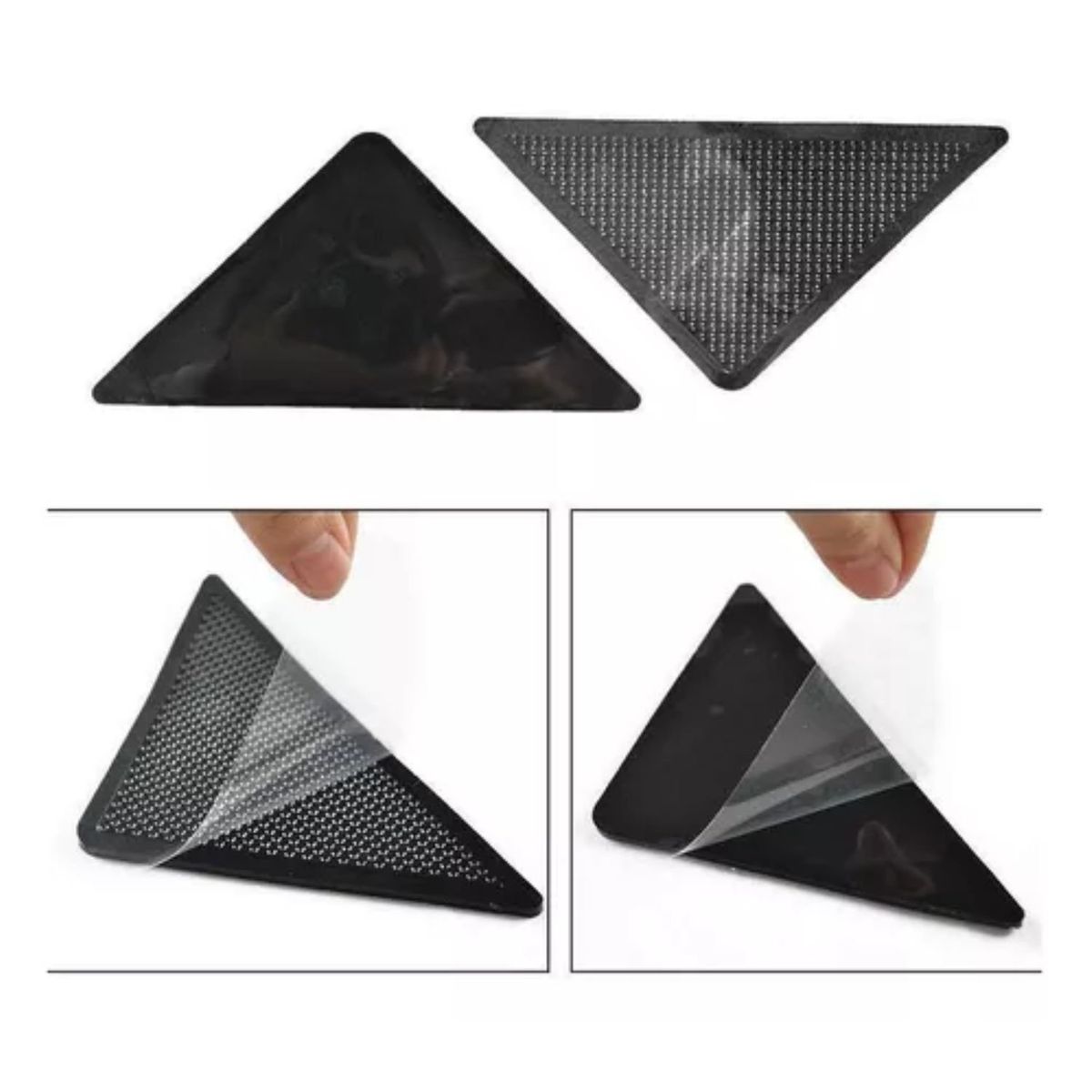 GENERICO - Pack 4 Alfombrillas Antideslizantes Esquinas Seguridad Hogar