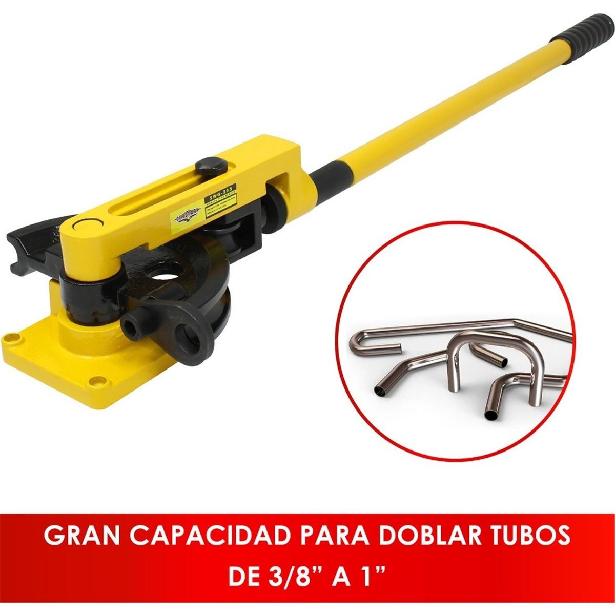 GUTSTARK - Dobladora Curvadora De Tubos Manual 3/8 A 1 Pulgada