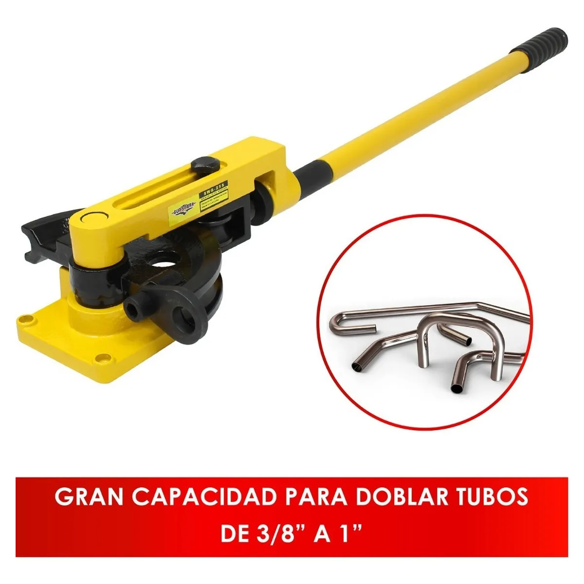 GUTSTARK - Dobladora Curvadora De Tubos Manual 3/8 A 1 Pulgada