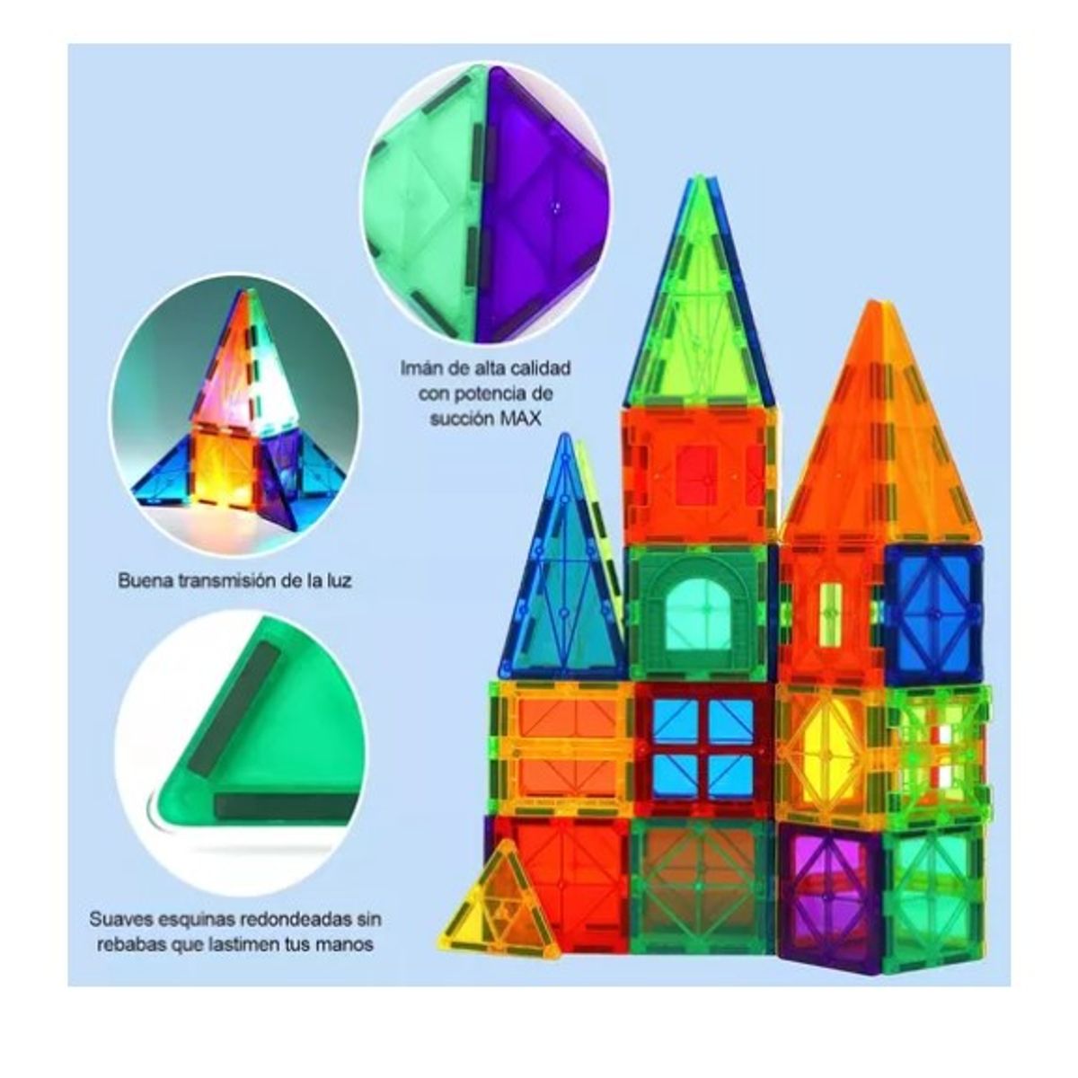 OFERTABKN - Juego De Bloques De Construcción Magnéticos 3d 100 Piezas