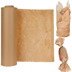 WAKESHOME - Rollo de Papel Kraft para Embalaje Panal de Abeja