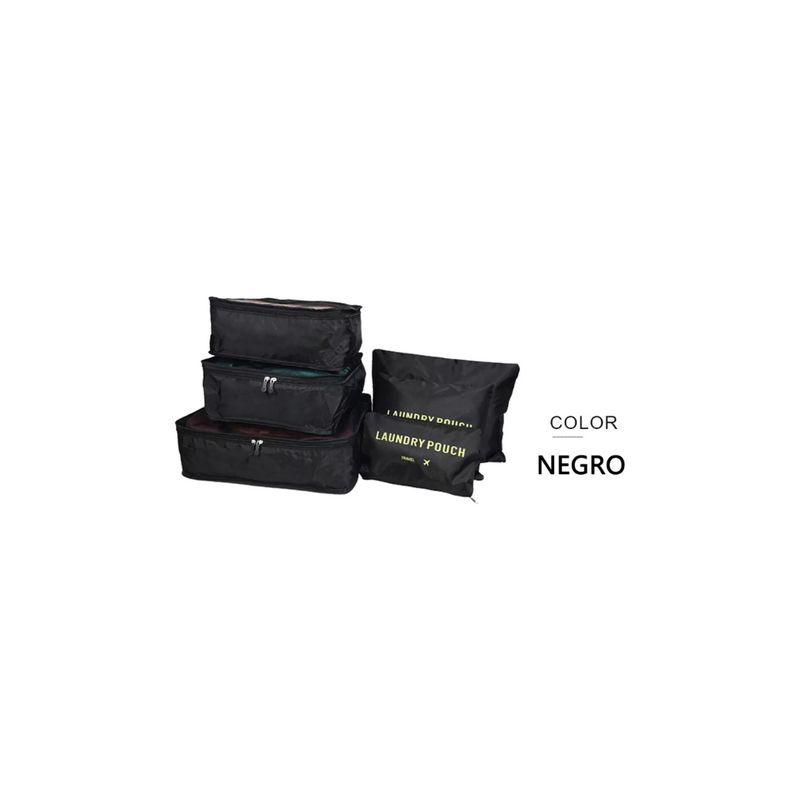 GENERICO - Set 6 Organizadores Equipaje De Viaje Bolsa Ropa Interior