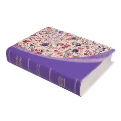 SOCIEDADES BIBLICAS UNIDAS - Biblia Reina Valera 1960 Compacta Letra 9 puntos Vinil Violeta Flores