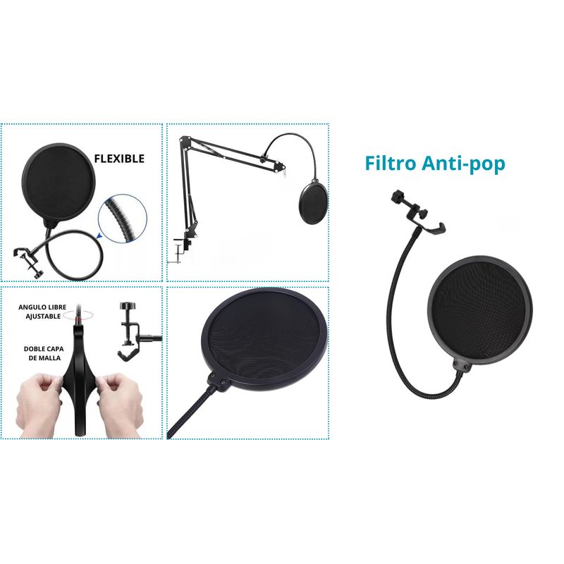GENERICO - Kit Soporte De Micrófono Para Livestreaming De Escritorio