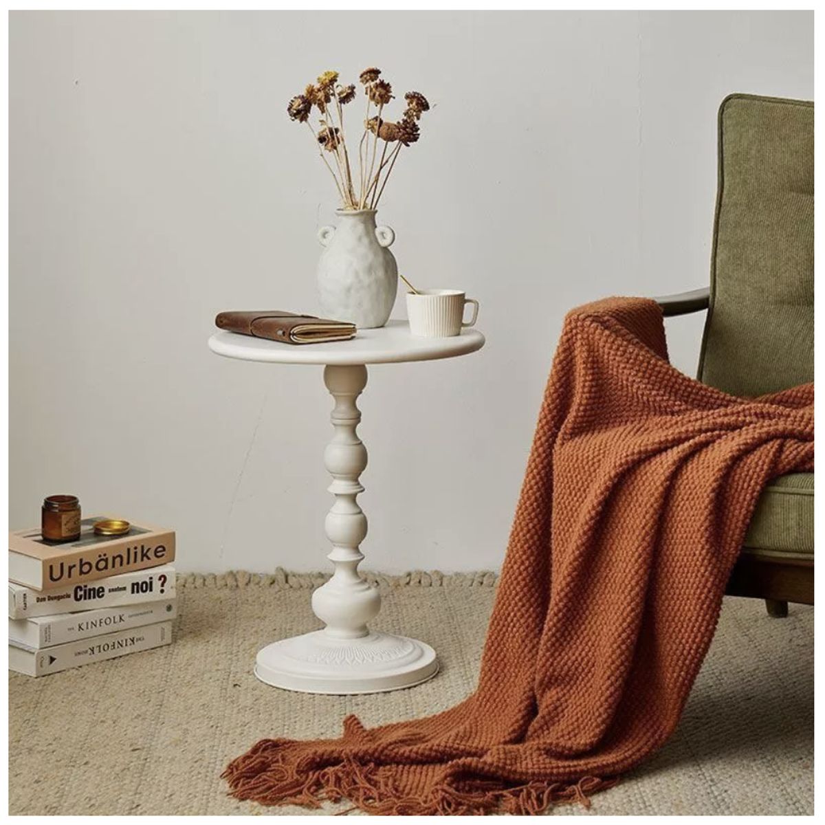 HOMER DESIGN - Mesa De Centro Lateral Living Vanguardia Metalico 40cm