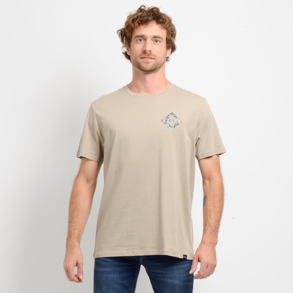 O'NEILL - POLERA MANGA CORTA BRACKETS  BEIGE OSCURO