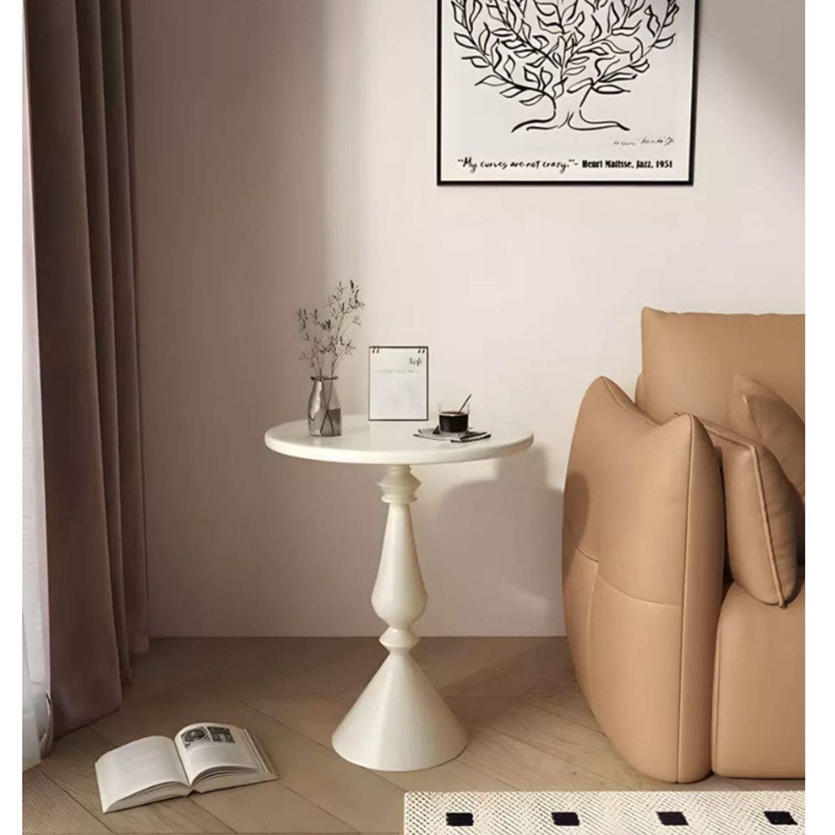 HOMER DESIGN - Mesa De Centro Lateral Living Vanguardia Metalico 40cm