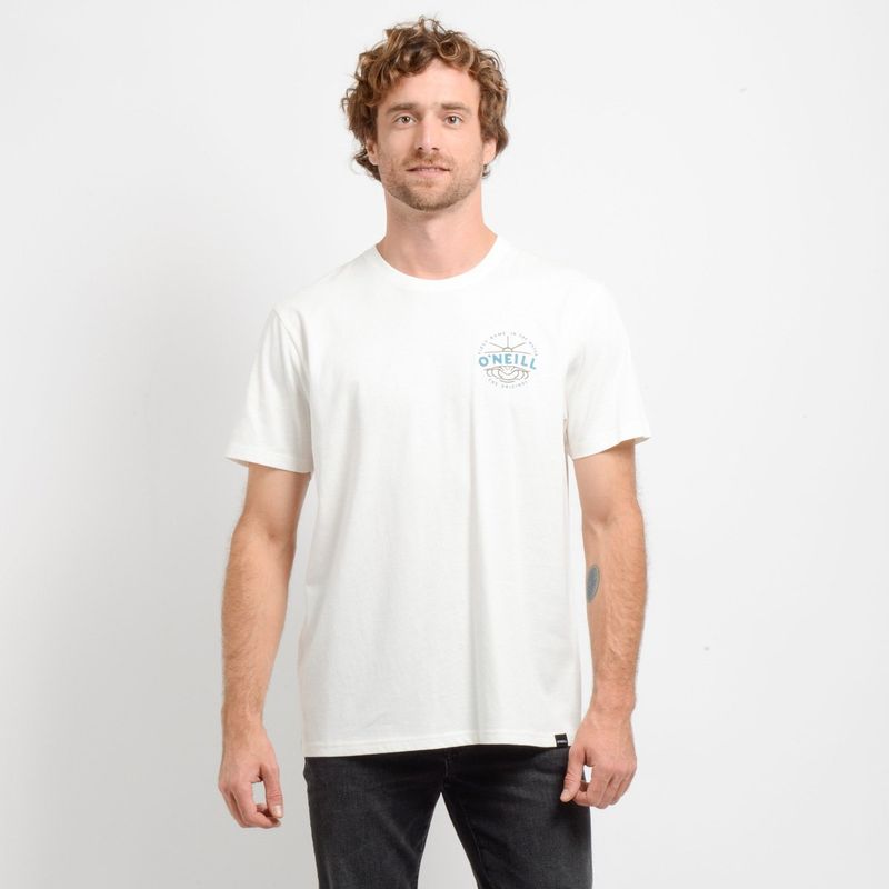 O'NEILL - POLERA MANGA CORTA EMBOSSED BEIGE CLARO