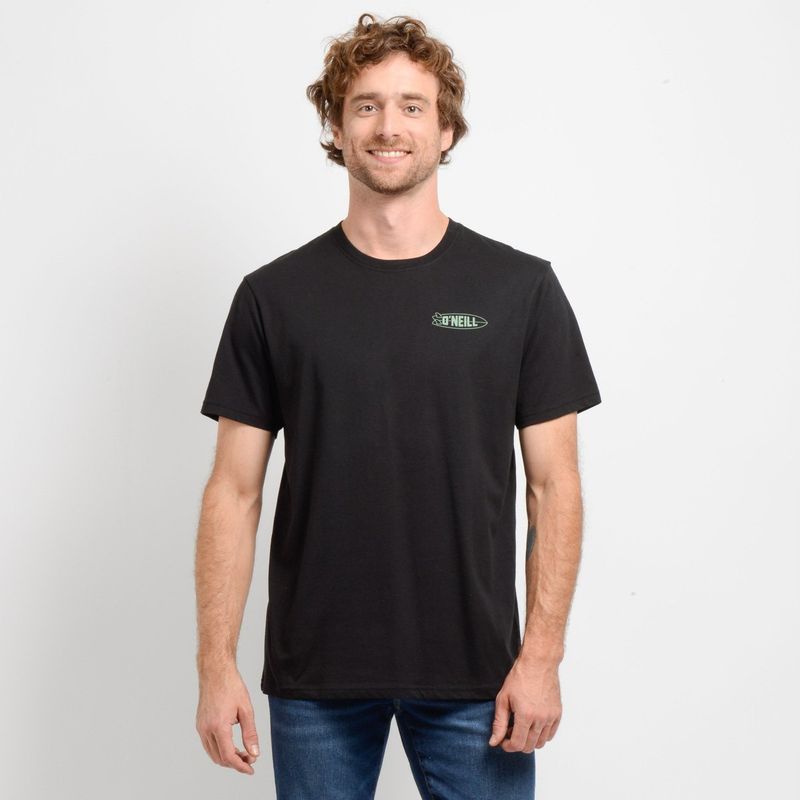 O'NEILL - POLERA MANGA CORTA JOY WAVE NEGRO