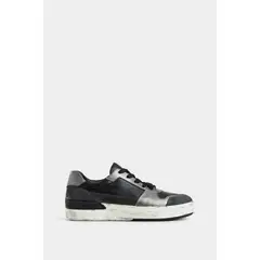 VELEZ - Vélez Tenis Caja Umbra Cuero Para Mujer Detalle Folia Negro