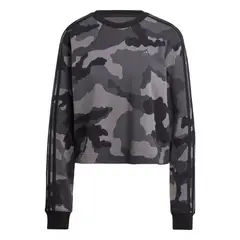 ADIDAS - Polerón Corto Essentials 3 Tiras Estampado de Camuflaje