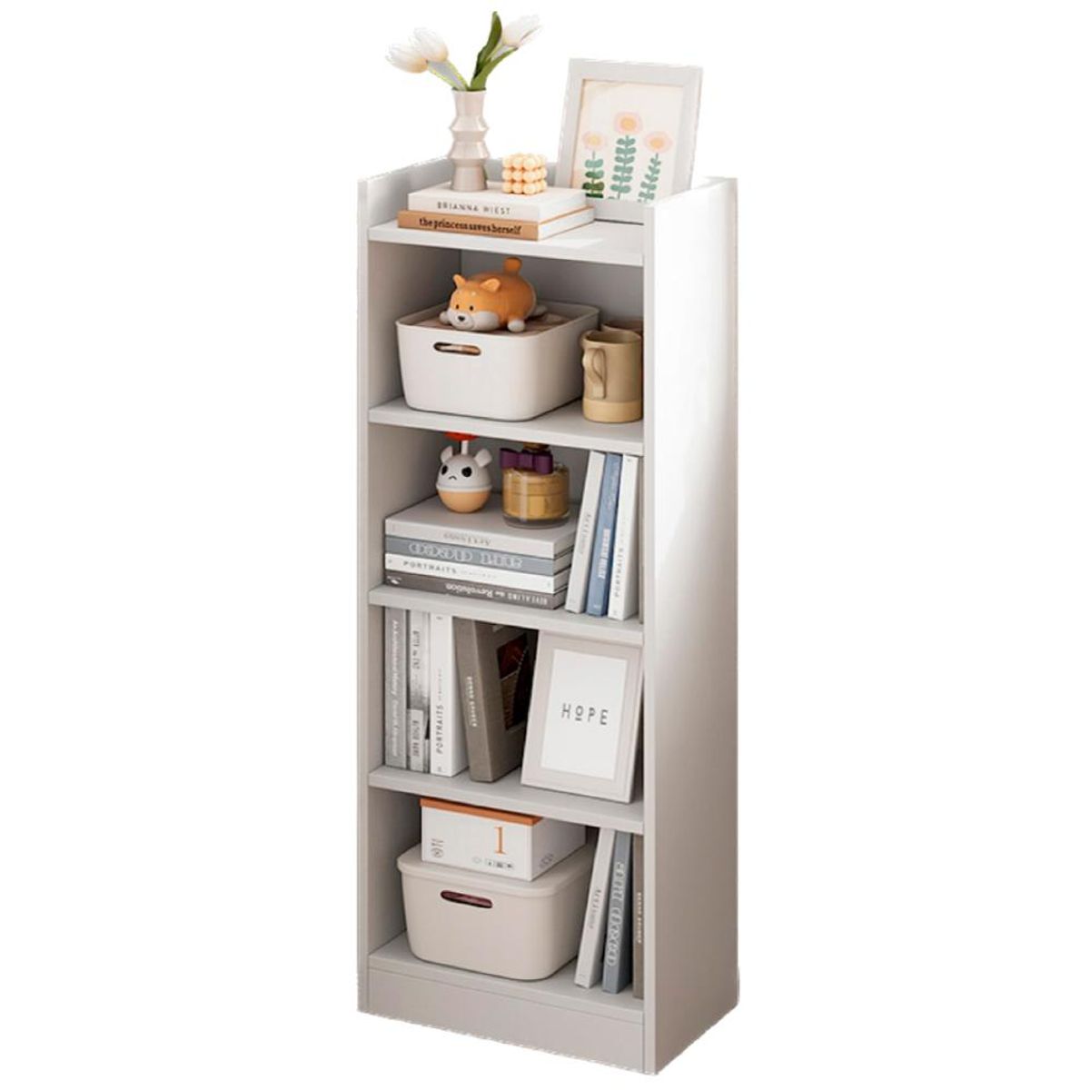 DETODOYMAS - Librero medidas 120x42x22cm Chic Home - Blanco