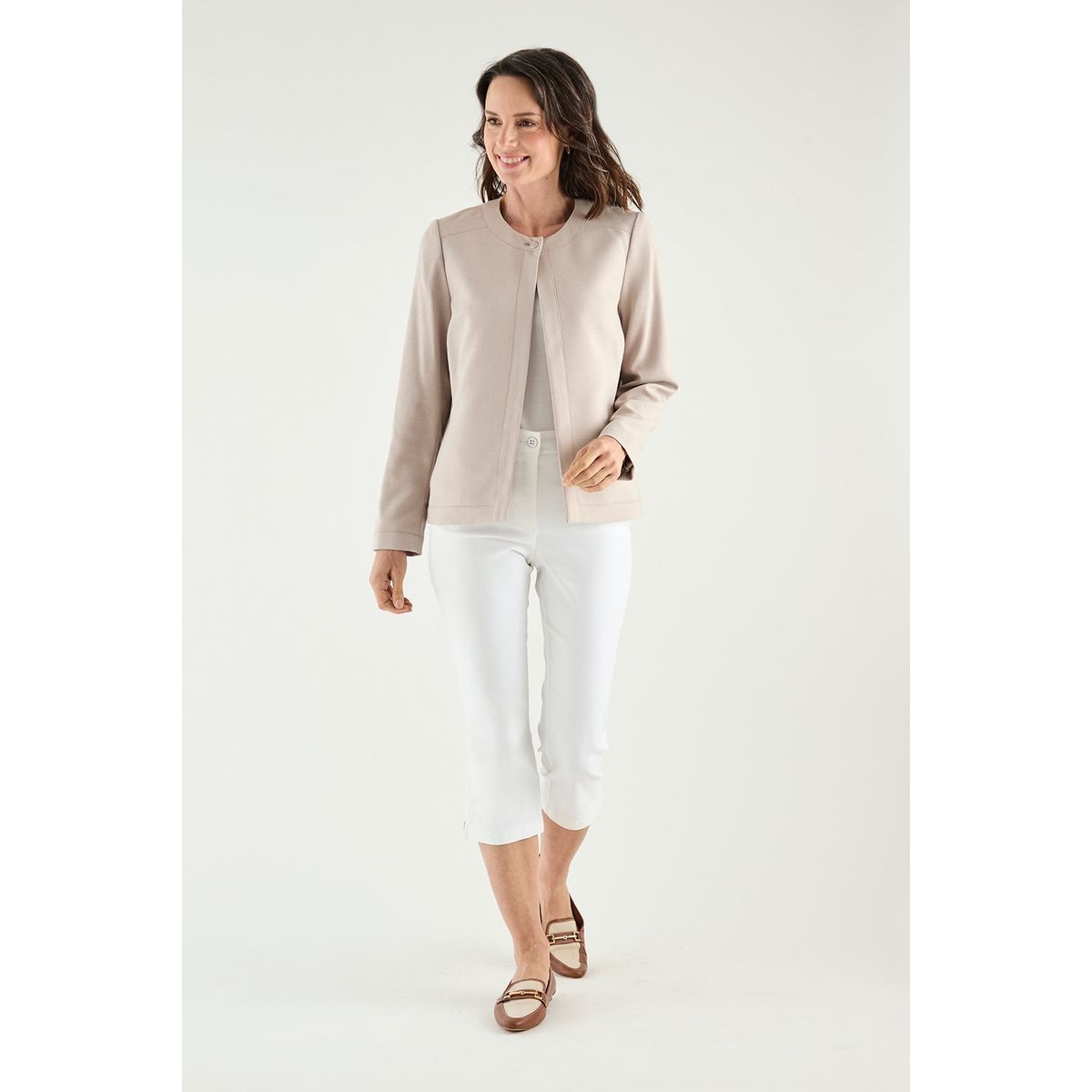 MA GRIFFE - Chaqueta Gris Mujer Magriffe