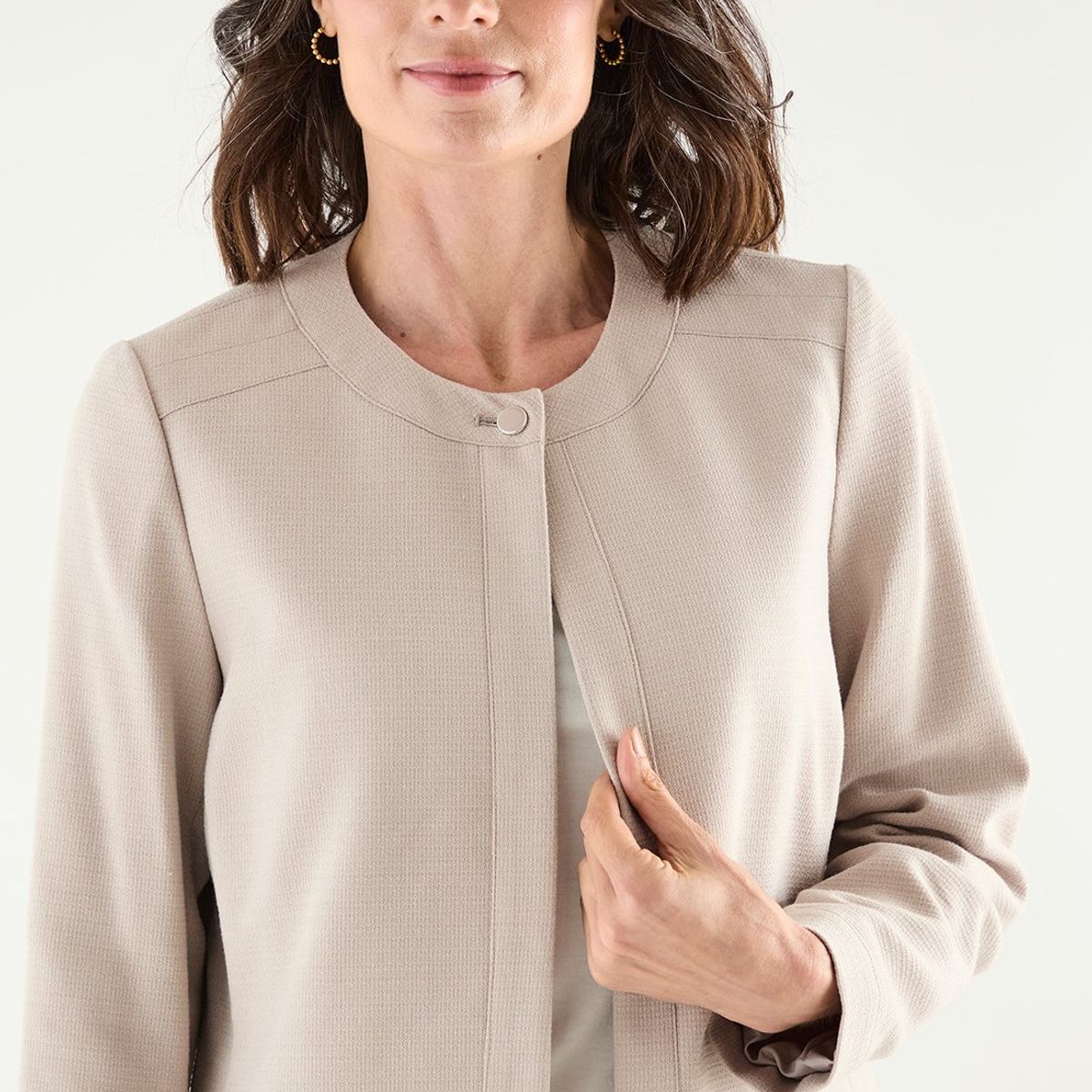 MA GRIFFE - Chaqueta Gris Mujer Magriffe