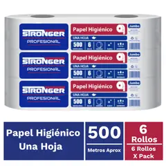 GENERICO - Papel Higiénico Industrial 500 mt x 6